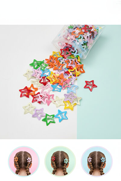 BATU GİYİM Djevojčica i beba, šareni set od 6 komada sa zvezdastim kopčama