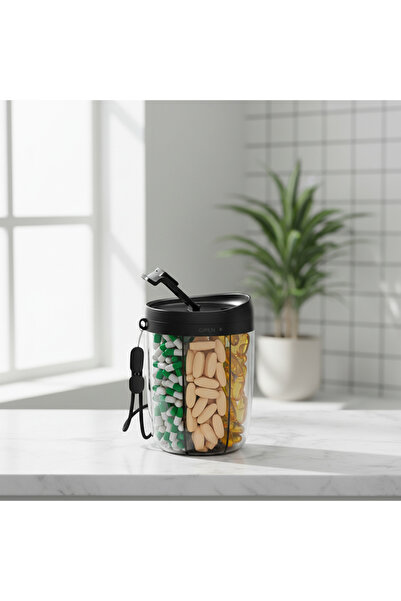 Destello Organizator de Pastile Destello, Portabil si Anti-Umezeala, cu 3 Com...