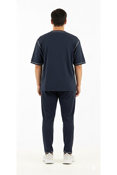 STITCH by MH Mens Oversize Silkati Tshirt & Long Pajama Set