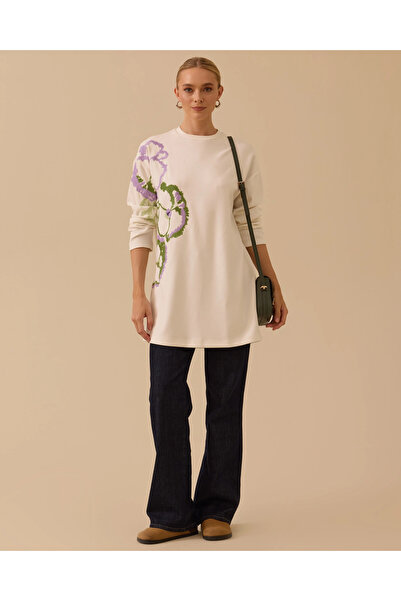 SEÇİLSTORE SCL Günlük Sweatshirt -241311001 Ekru