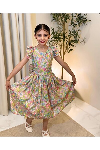 gmax فستان بناتي باكمام شكل جناح الفراشة