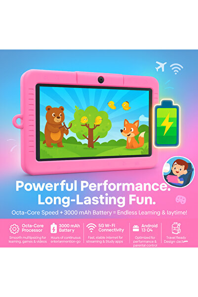 OTEETO TAB 5 Kids Travel Mate 7-Inch Android Tablet for Children