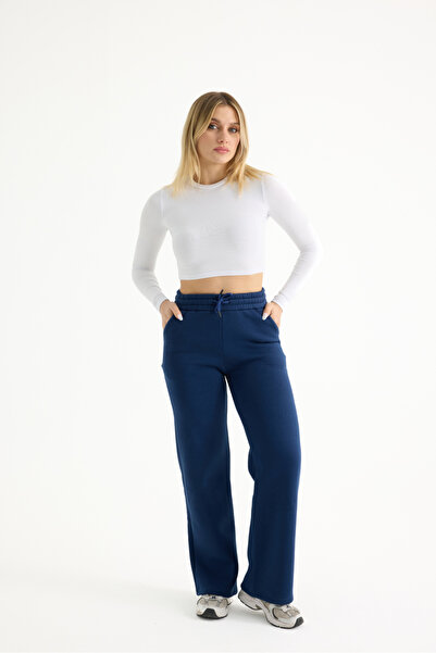 veres Φούτερ Sorane Navy Blue με επένδυση από φλις στο εσωτερικό