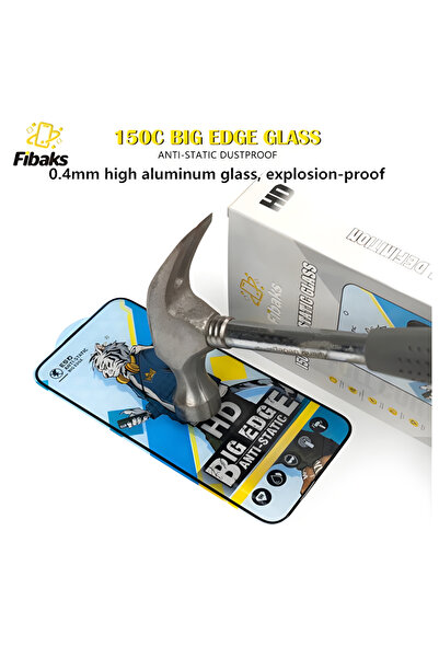 Fibaks iPhone 11 150c Antistatic Tam Kapatan Temperli Cam Ekran Koruyucu Kırılmaz Cam Koruma