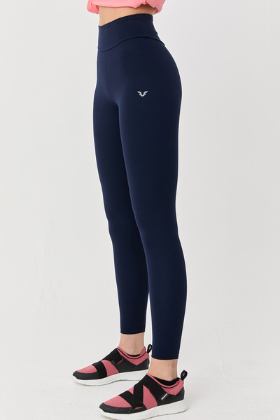 bilcee Navy Blue High Waist Recovery Women's Sports Tights - Full Lycra 9729