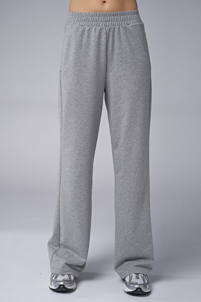 bilcee Γυναικείο Σετ παντελονιού με στάμπα σε γκρι μελανζέ πέτρα 4043