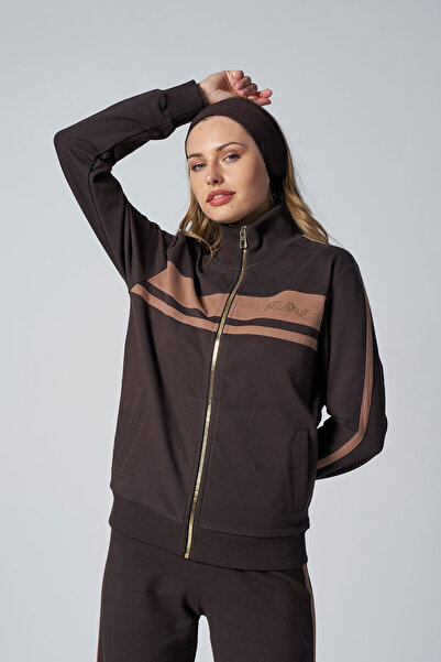 bilcee Γυναικείο Σετ Φούτερ Καφέ Μόδας με Μαλακή Υφή 4565