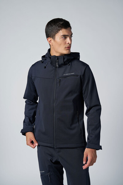 bilcee Men's Navy Blue Softshell Rain Waterproof Jacket 0331