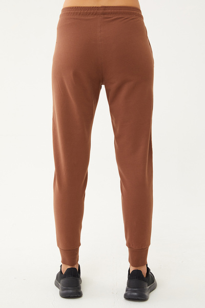 bilcee Γυναικείο καφέ φούτερ με κουκούλα και κορδόνι 1663