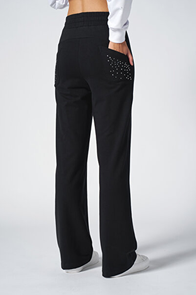 bilcee Γυναικείο σετ αθλητικής φόρμας από ύφασμα με μαλακή υφή με πέτρες μόδας 4563