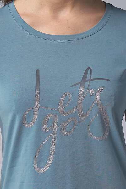 bilcee Футболка з синім принтом - Жіноча Футболка з синім принтом