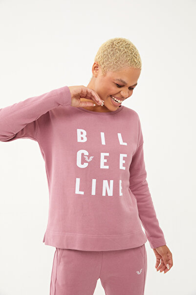 bilcee Women's Powder Organic Cotton Furry Inside Sweatshirt 0719