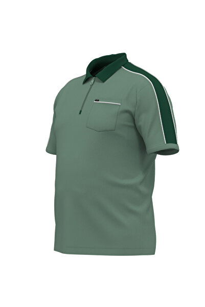 bilcee Ανδρικό μπλουζάκι με γιακά πόλο σε πράσινο μεγάλο μέγεθος 4192