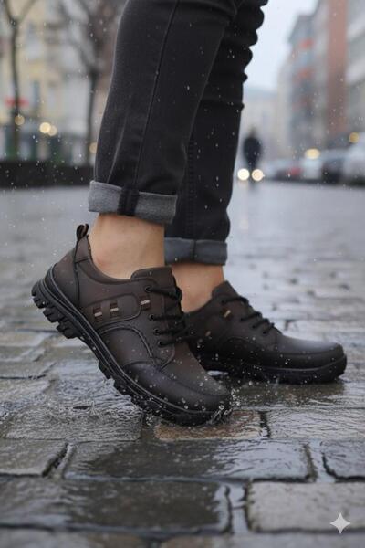 TAZELER.SHOES  Ortopedik Bağcıklı Kışlık Spor Trekking Ayakkabı