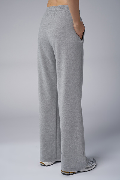 bilcee Γυναικείο Σετ παντελονιού με στάμπα σε γκρι μελανζέ πέτρα 4043