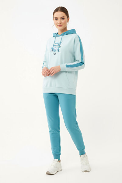 bilcee Γυναικείο Σετ Φούτερ με κουκούλα και κορδόνια Nil Green 1663