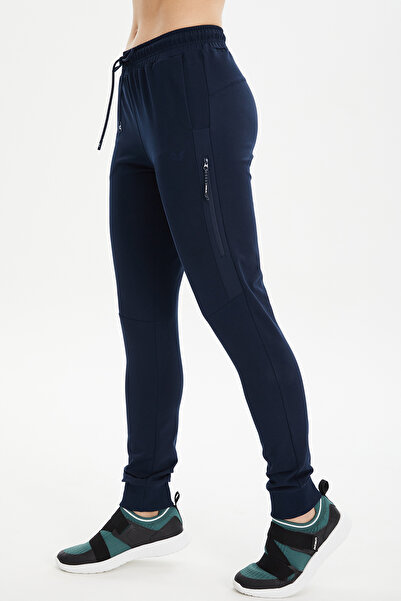 bilcee Γυναικείο Αθλητικό Φούτερ με μπλέ Navy Ribbed Long βαμβακερό 0807