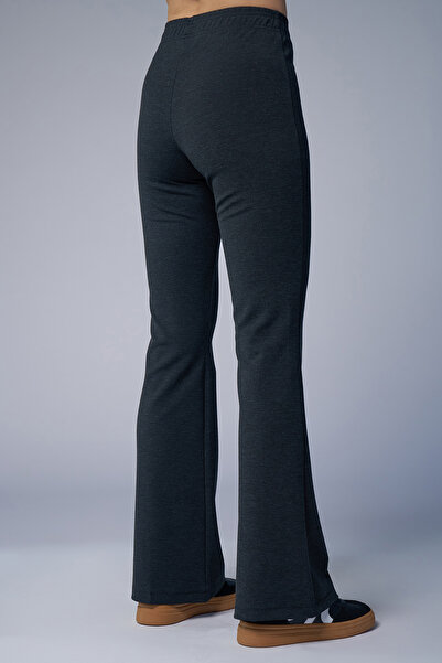 bilcee Γυναικείο Anthracite High Waist Flare Παντελόνι 4555