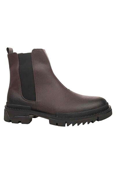 Liger Rubber Sole Men's Chelsea Boots BROWN