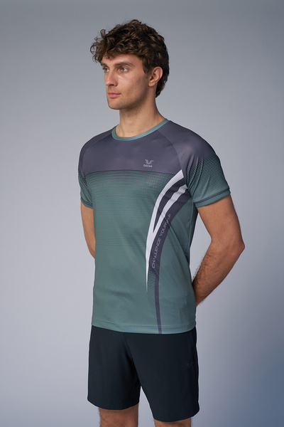 bilcee Men's Green Training T-Shirt 4577