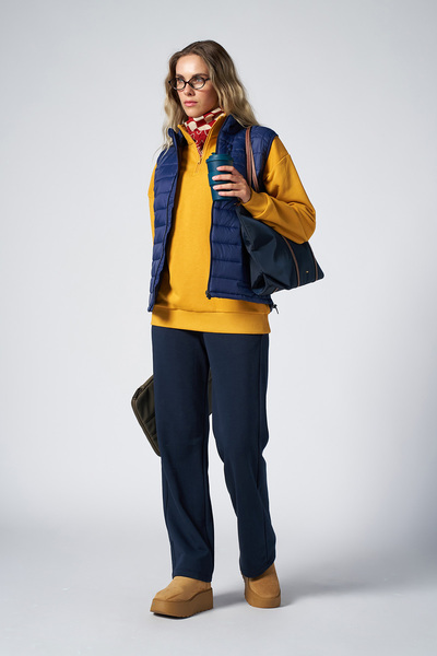 bilcee Φούτερ με φερμουάρ Peak Unisex σε σκούρο κίτρινο χρώμα 7021