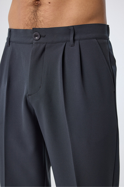 bilcee Men's Technical Fabric Anthracite Baggy Trousers 4590