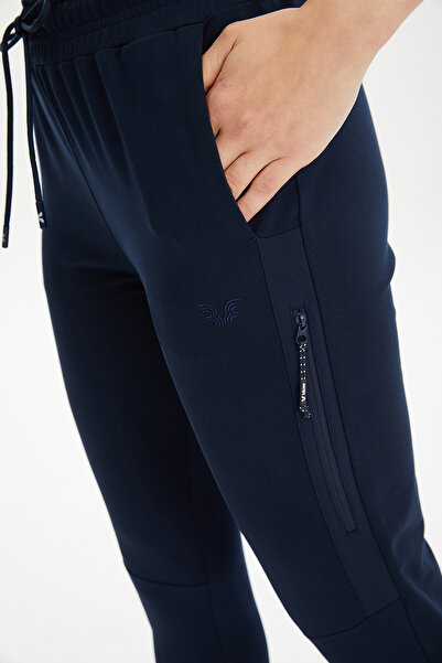 bilcee Γυναικείο Αθλητικό Φούτερ με μπλέ Navy Ribbed Long βαμβακερό 0807