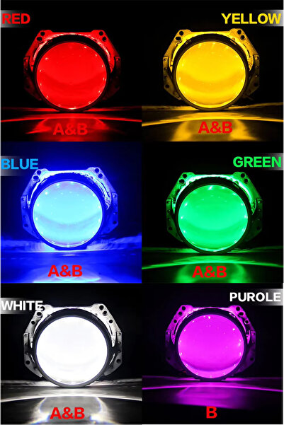 LinePartsBim Set 2 Module LED Devil Demon Eyes RGB Bluetooth pentru Lupe 2.5 inch