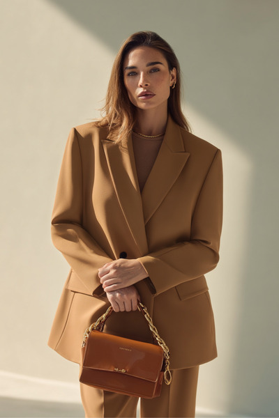 Hanezza Çift Düğmeli Blazer Ceket | Plus Size