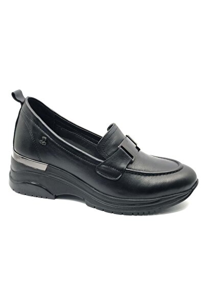 Venüs Activossa Genuine Leather Orthopedic Women's Casual Shoes Black