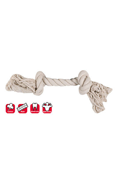 Genel Markalar 2 Düğümlü Ip Köpek Oyu. S 22 cm Beyaz