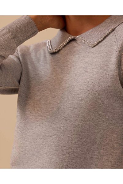 SEÇİL Bead Detailed Waist Length Knitwear Blouse