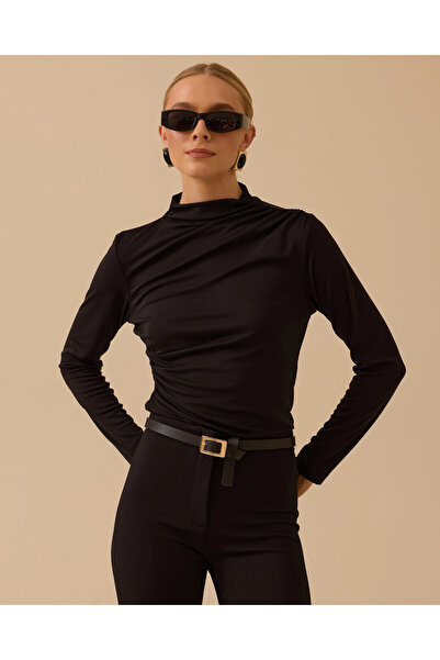 SEÇİL Draped Slim Fit Blouse