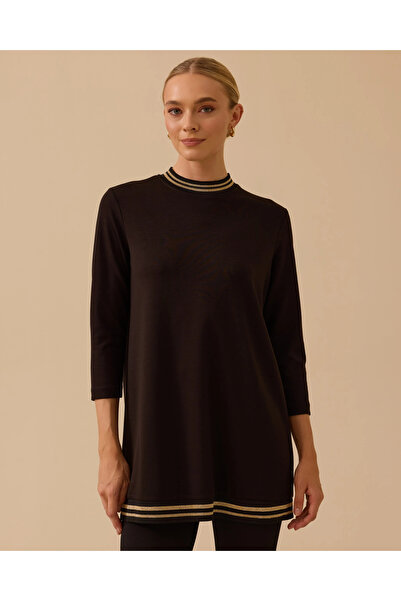 SCL Şerit Detaylı Basic Tunik