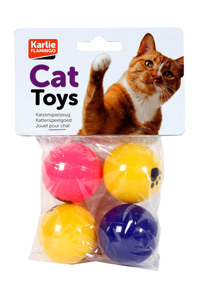 Dayang Play Top Cat Toys Karlıe Pinpon Ball. 4-Piece 4cm 451121 Multi-Colored