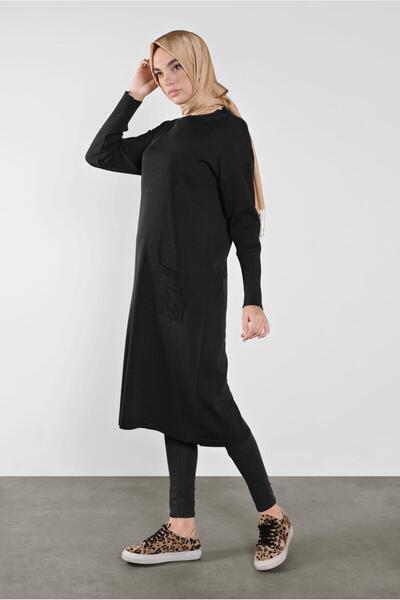 Alvina Pocket Detailed Knitting Tunic 41069