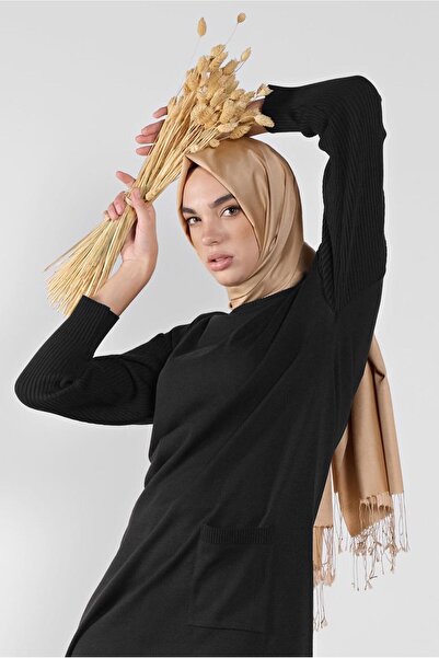 Alvina Pocket Detailed Knitting Tunic 41069