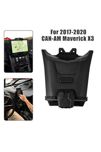 Choice حامل هاتف ذكي أسود مع صندوق منظم نماذج تخزين مدمجة لسيارة Can Am Mave ...