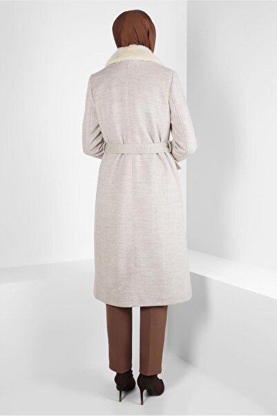 Alvina FUR DETAIL BIRDED COAT 90463-1