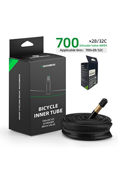 ROCKBROS أنبوب داخلي للدراجة 700x28-32C AV مقاس 48 مم، أنبوب دراجة طريق 700C ...