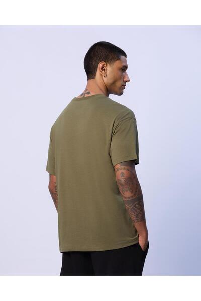 Kappa Lorenzo Erkek Haki Regular Fit Tişört