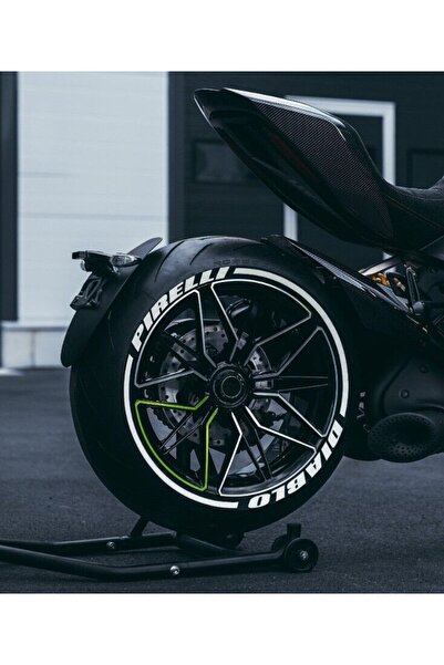 Performance Stickers Diablo Şerit Motorsiklet Lastik Yazısı Stickeri 15-19 In...