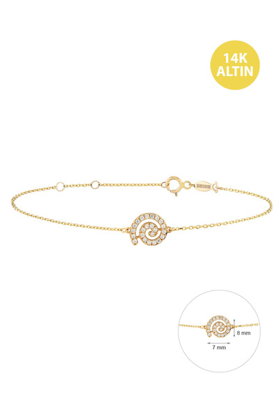 KURSHUNI Milky Way, 14 Ayar Altın Bileklik