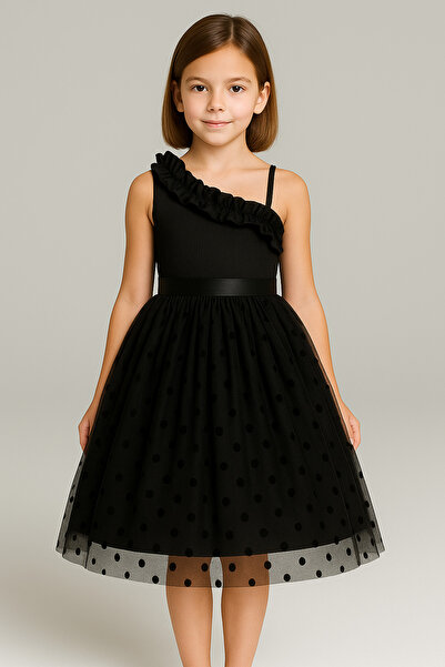 LILYMOON Kız Çocuk Prenses Model Tül Abiye Elbise -Özel Gün Davet Abiyesi