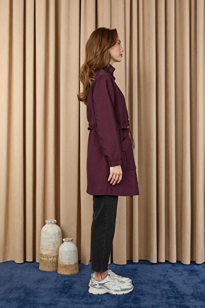 Puane Women's Tunic with Waist Tunnel and Accessories - 10741Tun - Burgundy