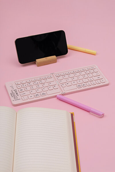 TWOTECH Katlanabilir Renkli Bluetooth Klavye – Şarjlı, Taşınabilir, 5.0 Bağlantı, Tüm Cihazlarla Uyumlu