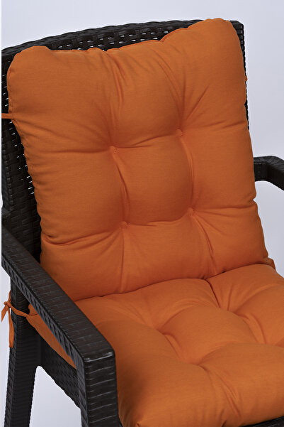 ALTINPAMUK Neva Pofidik Orange Back Chair Cushion with Special Stitched Laces, 44X88 cm