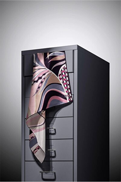 Vissona 100% Twill Ethnic Leaf Pattern Powder - Γκρι χρώμα 90x90 Σχήμα ραψίματος: Κασκόλ ραμμένο στο χέρι