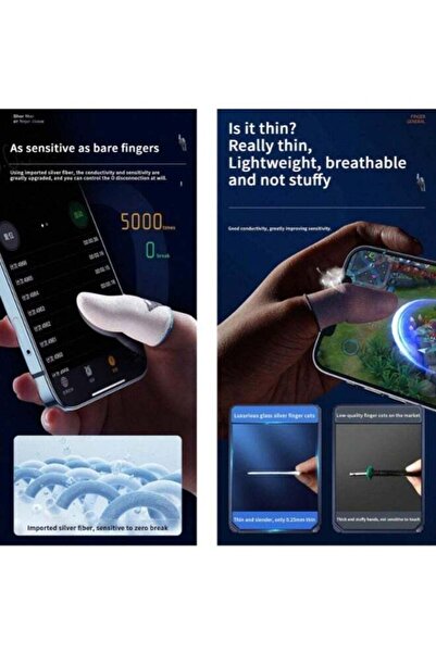 Generic 4 Gaming Finger Gloves Paired With A Metal Storage Box