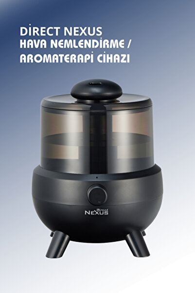 Direct NEXUS Ultrasonik Buhar Makinesi Humudifier / Aromaterapi Cihazı Diffüzör 2 Litre 6 Kademeli - Siyah Renk